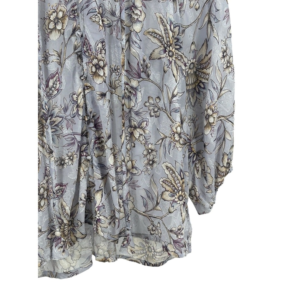 Cupio Womens‎ Puff Short Sleeve Blue Tye Dye Top Size X-Large - Picture 6 of 14
